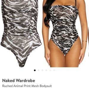 Naked Wardrobe mesh bodysuit & mesh pants